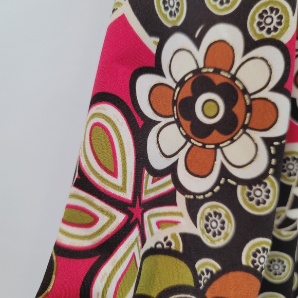 BCX Brown/Pink Halter Floral Top Size Small - Picture 10 of 12